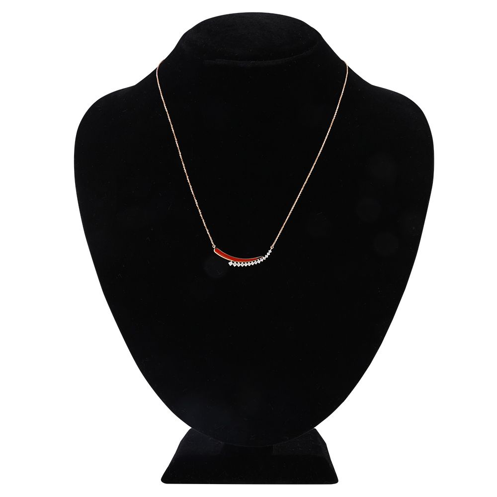 Graceful Red Diamond Necklace-Necklaces-BNK25C03-D4C2X1C