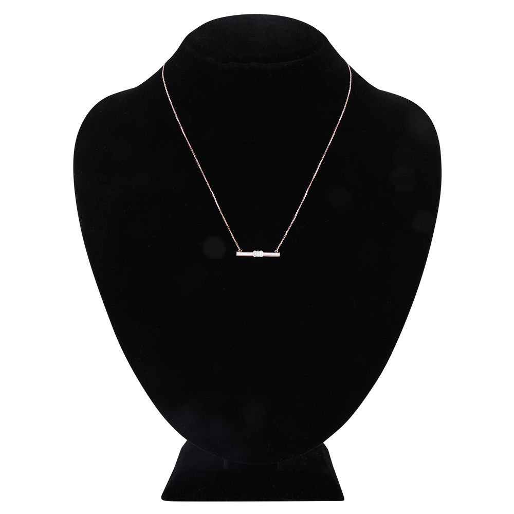 Sleek White Diamond Necklace-Necklaces-BNK25C04-D3C3X1C