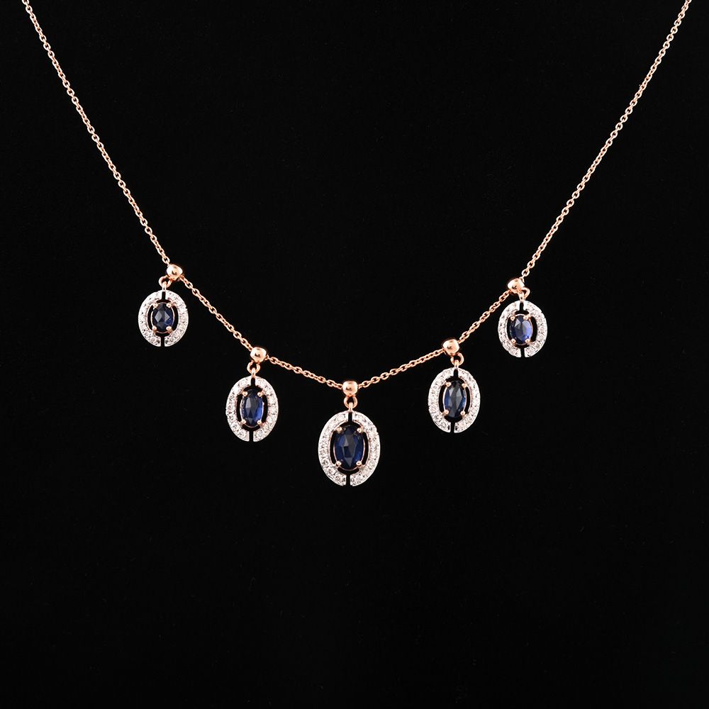 Minimalist Station Diamond Necklace-Necklaces-BNK25C08-D935X0C