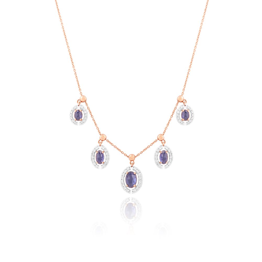 Minimalist Station Diamond Necklace-Necklaces-BNK25C08-D935X0C