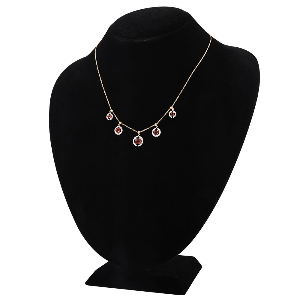 Regal Station Yellow Gold Diamond Necklace-Necklaces-BNK25C09-D935R0C
