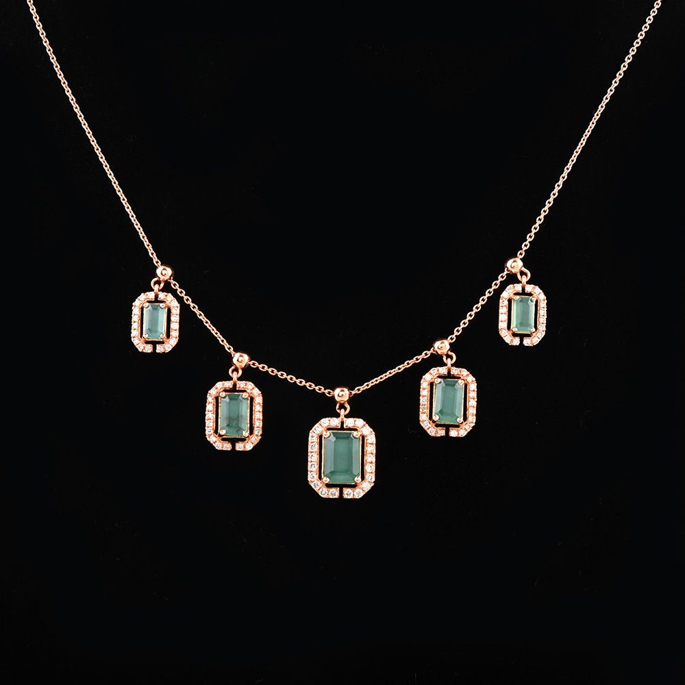 Modern Station Graceful Finish Necklace-Necklaces-BNK25C10-D935X0C