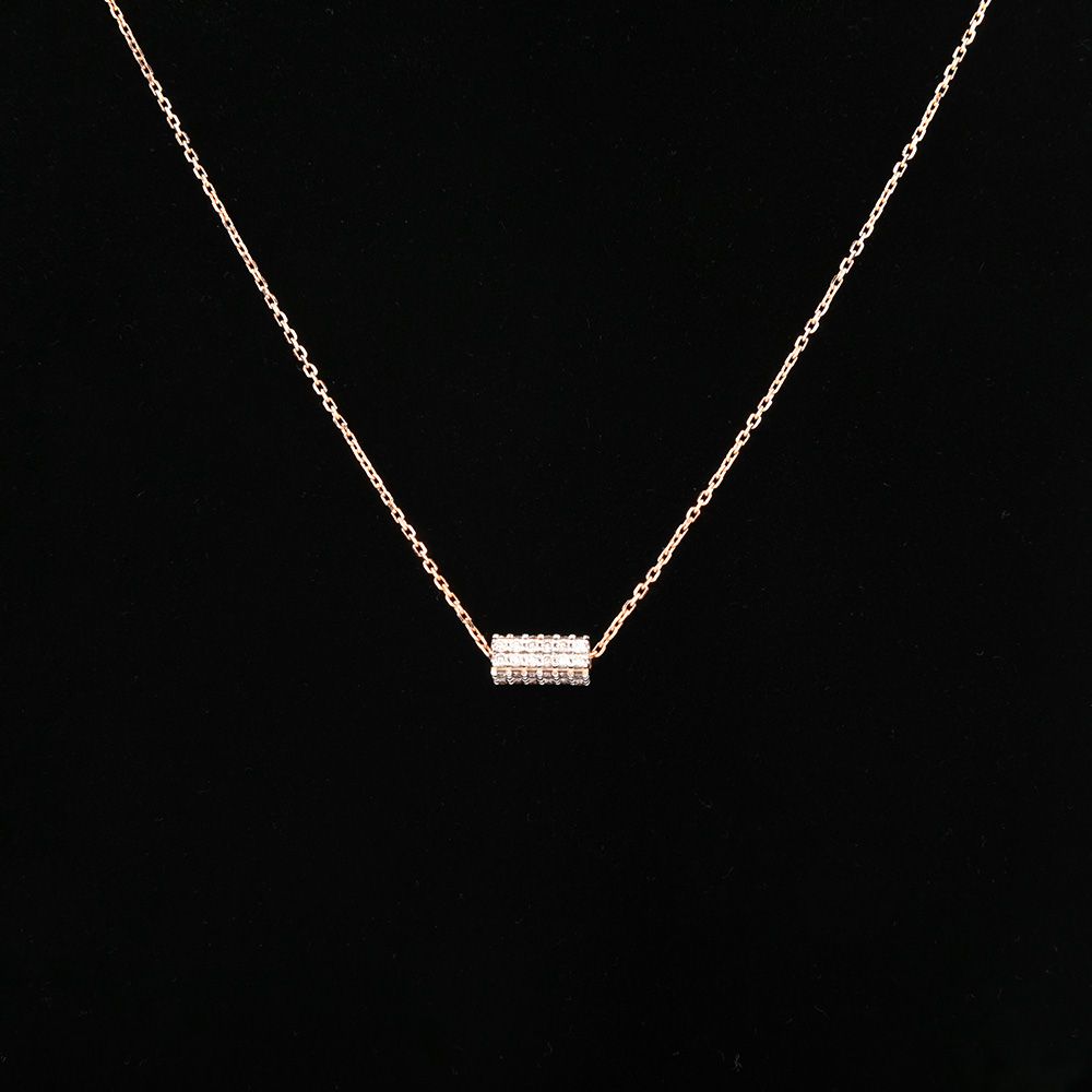 Romantic Rose Gold Chain Necklace-Necklaces-BNK25C12-D400X0C