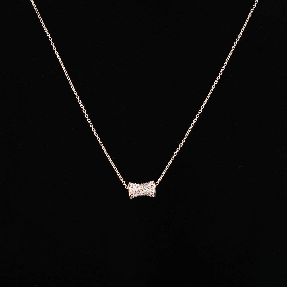 Modern Bold Finish Elegance Chain Necklace-Necklaces-BNK25C14-D400X0C