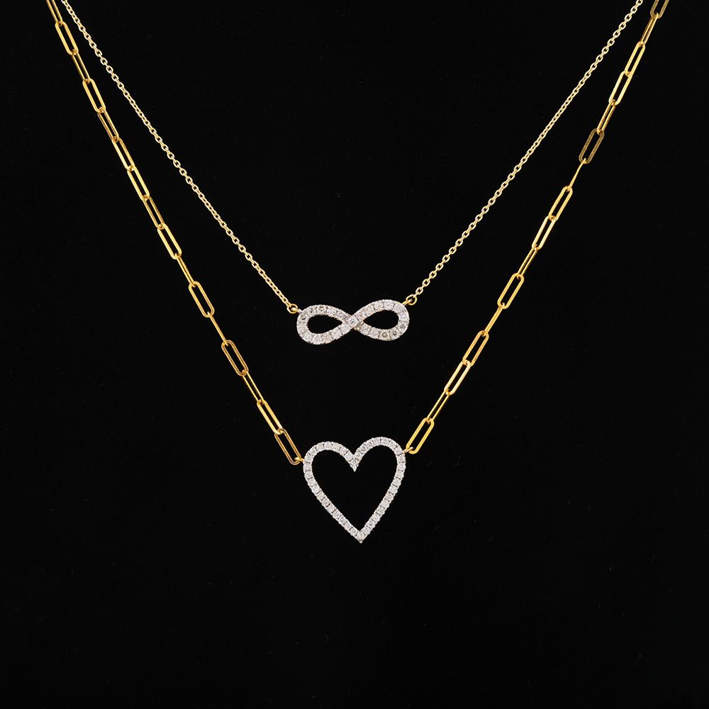 Regal Sculpted Finish Multi-Layer Necklace-Necklaces-BNK26C01-D400R1C