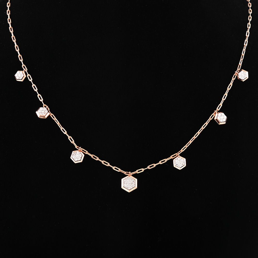 Minimalist Contemporary Rose Station Necklace-Necklaces-BNK26C03-D400X1C