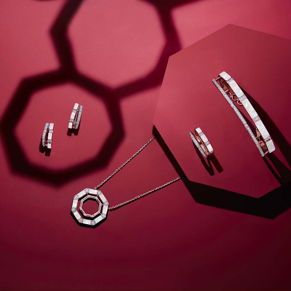 Fashionista Mother Of Pearl Diamond Jewellery Set-Diamond-BBX23039-D422X0B