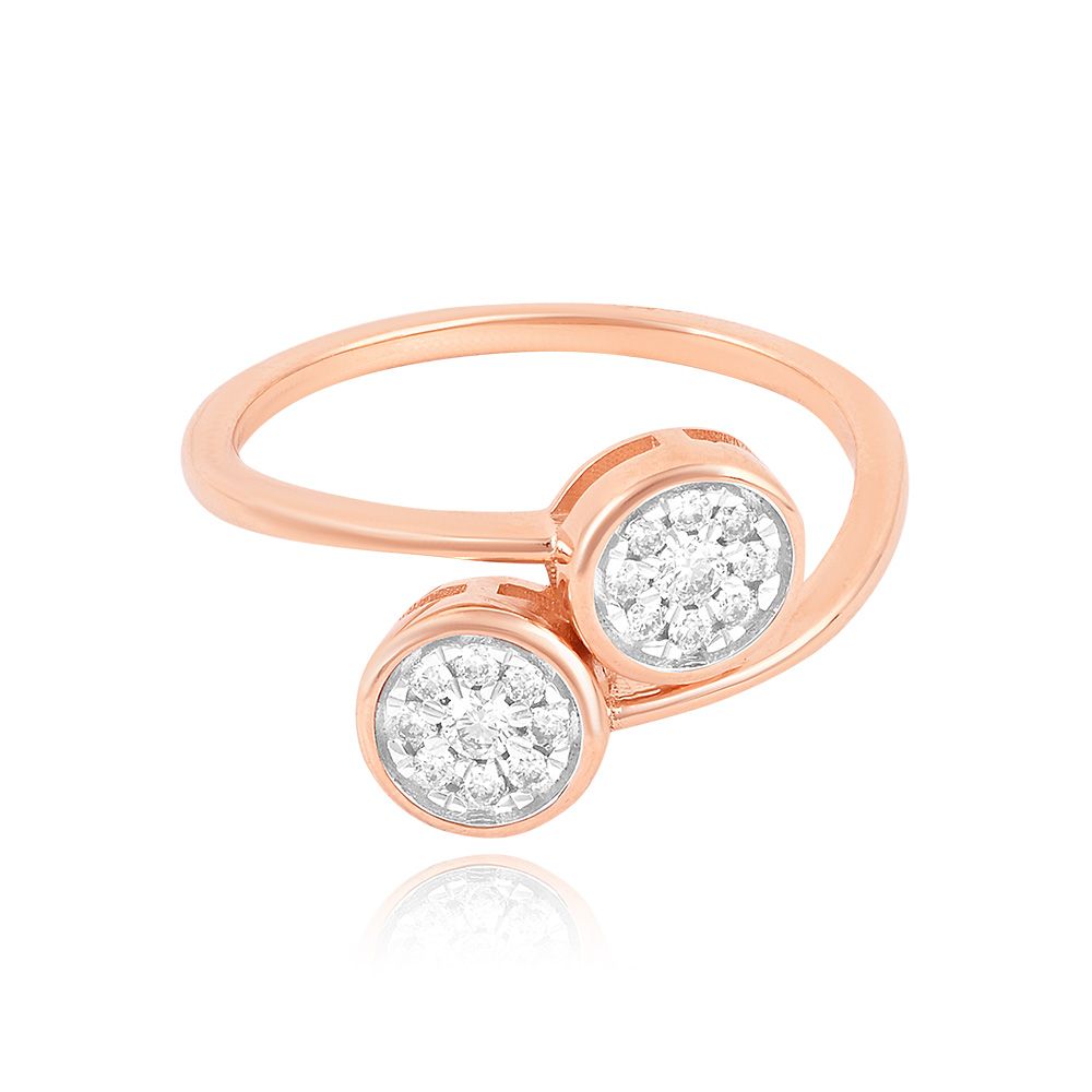 Modern Playful Diamond Ring-Rings-BRG25K01