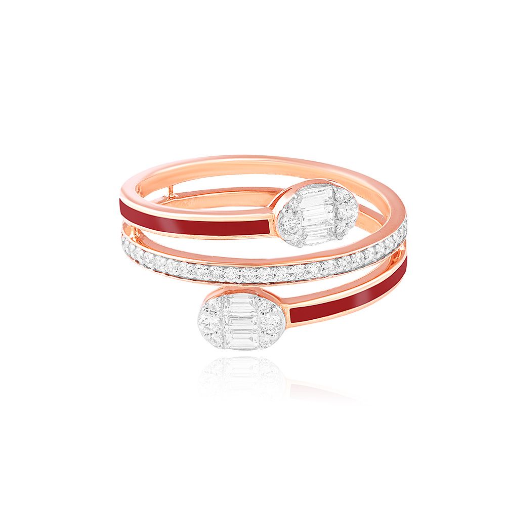 Dazzled Red Diamond Ring-Rings-BRG25K06