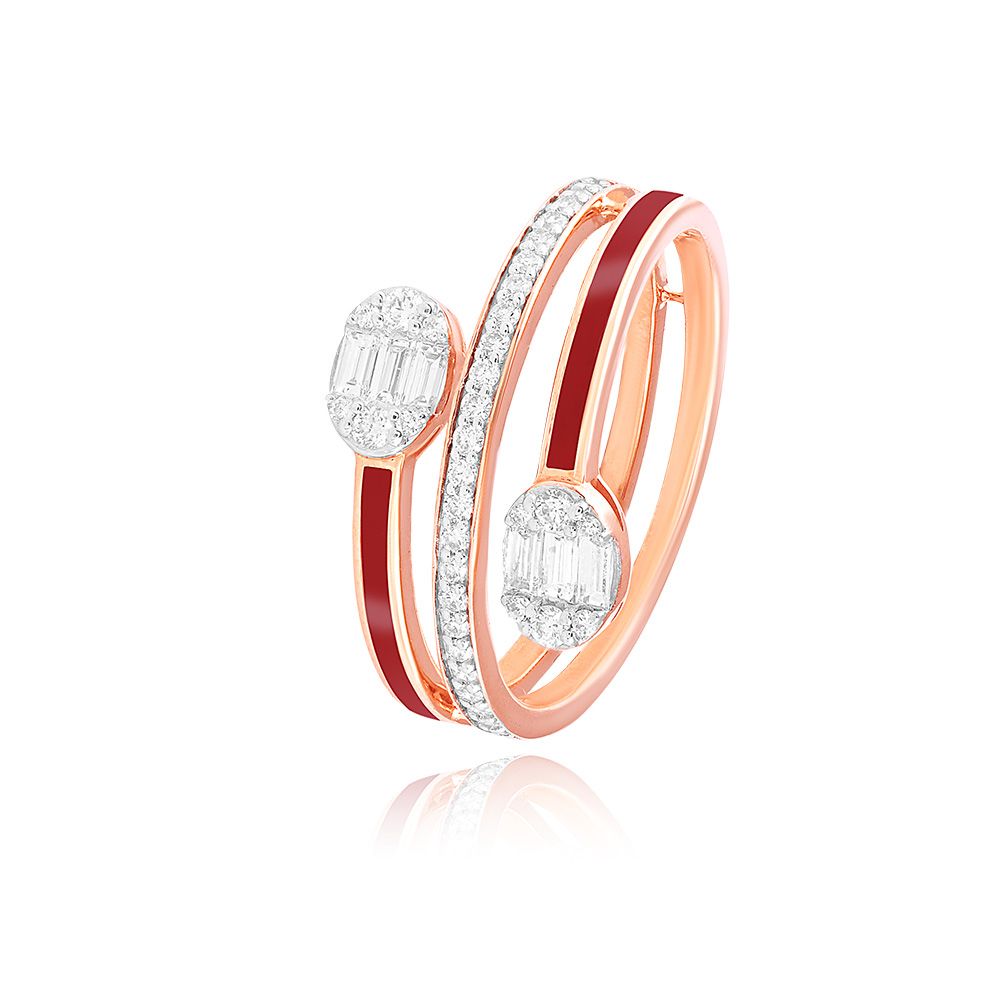Dazzled Red Diamond Ring-Rings-BRG25K06