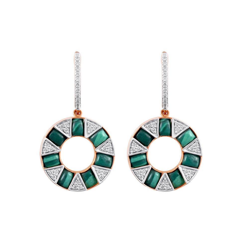 Trendy Rose Gold and Diamond Neckwear Set-All Jewellery-BNS23A04-D418X0B