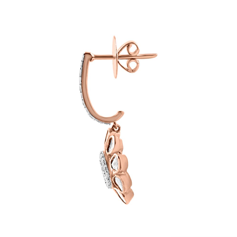 Floral Mother Of Pearl Necklace Set-Diamond-BNS23A10-D430X0B