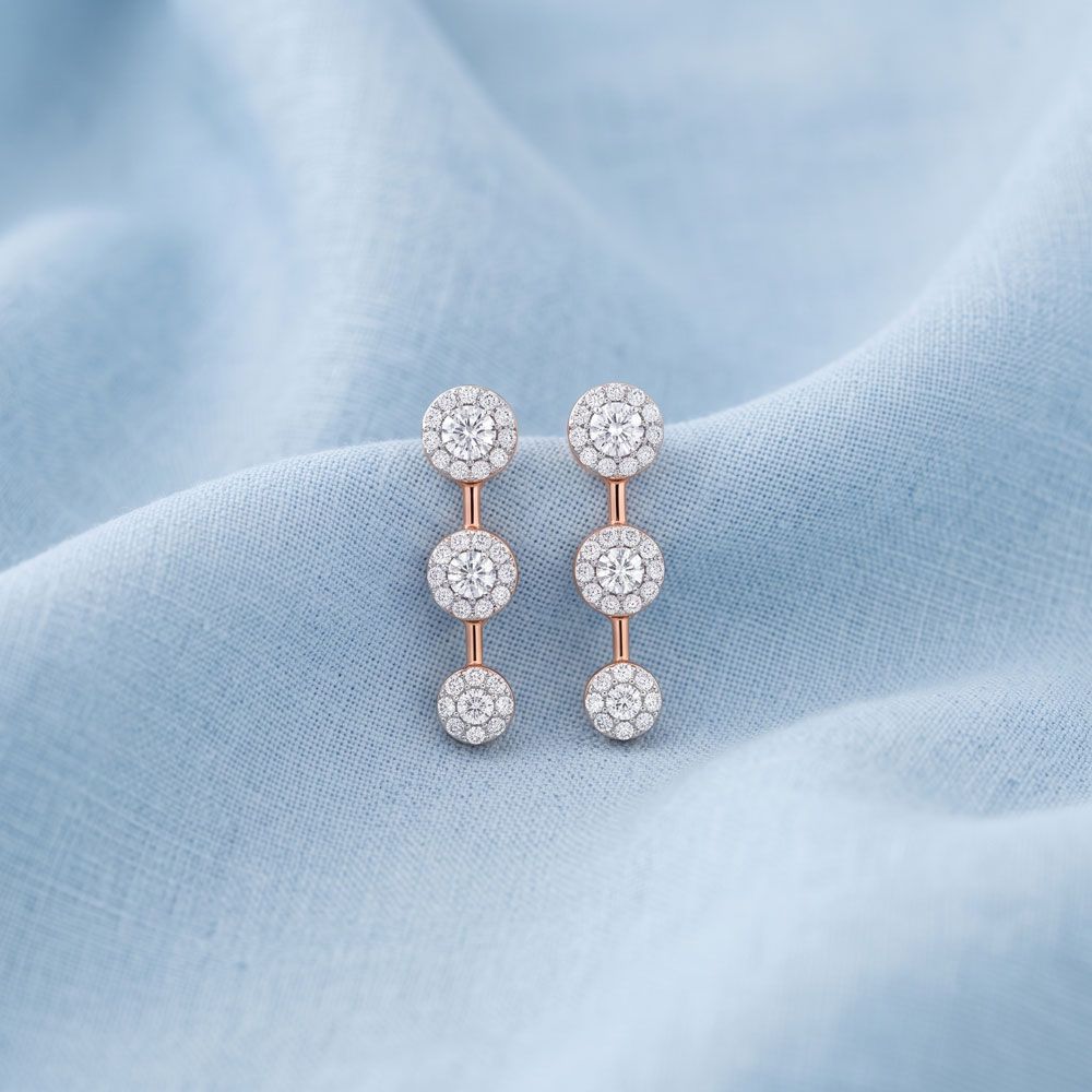 Delicate Diamond Drop Desired Earrings-Earrings-BSE23A13-D400X0B