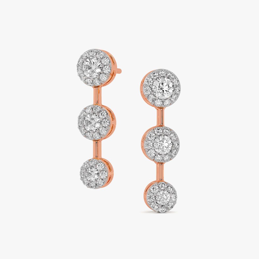 Delicate Diamond Drop Desired Earrings-Earrings-BSE23A13-D400X0B