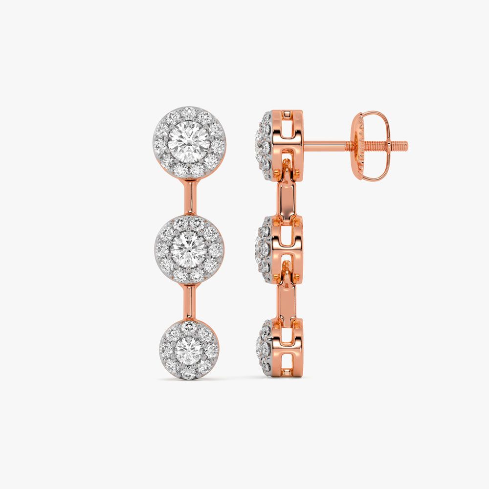 Delicate Diamond Drop Desired Earrings-Earrings-BSE23A13-D400X0B