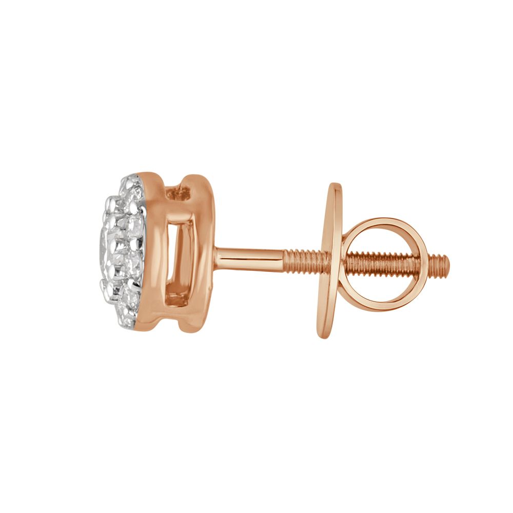 Sophisticated Diamond Desired Studs in Rose Gold-Earrings-BSE23A14-D400X0B