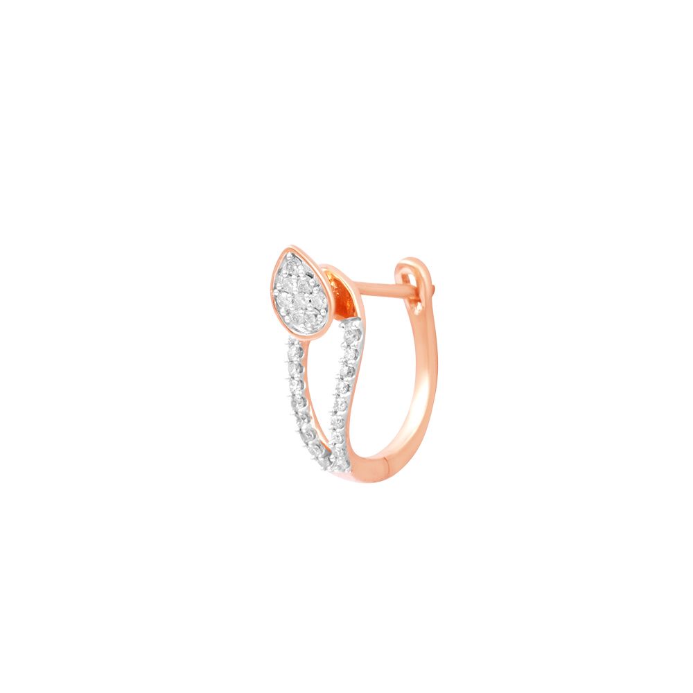 Refined Drop Diamond Rose Earring-Earrings-BSE24A05-D400X0B