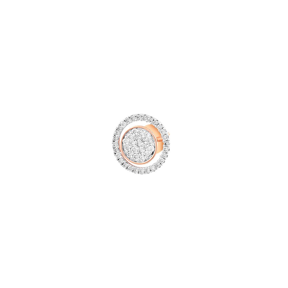 Radiant Geometric Design Diamond Earrings-Earrings-BSE24A06-D400X0B