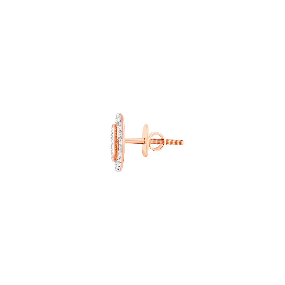 Radiant Geometric Design Diamond Earrings-Earrings-BSE24A06-D400X0B
