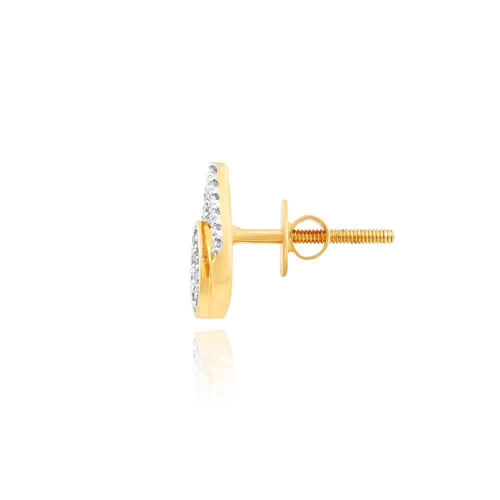 Ecletic Yellow Gold and Diamond Earrings-Earrings-BSE24A07-D400R0B