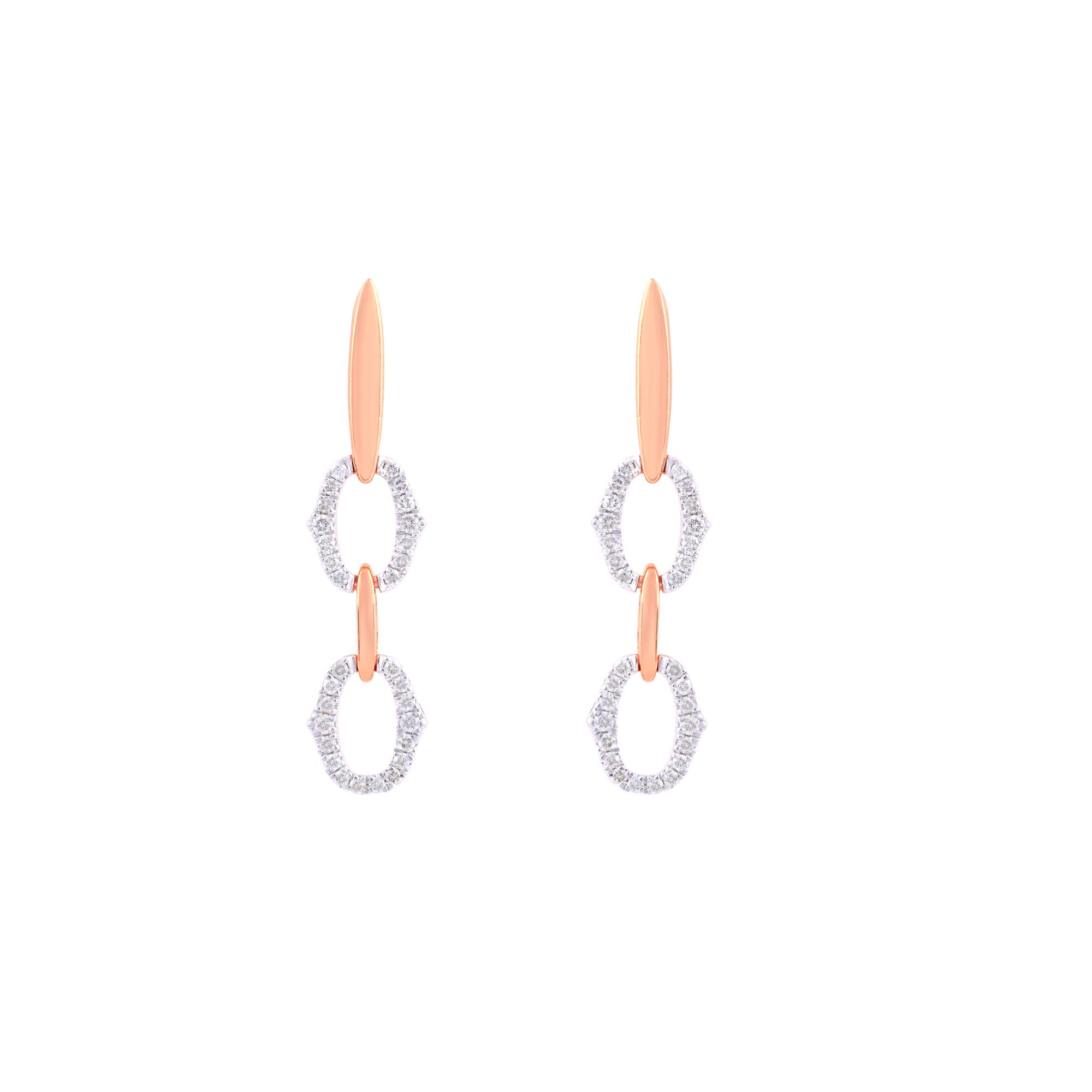 Simple Rose Gold and Diamond Necklace Set-Necklace Sets-BNS24A13-D900X0C