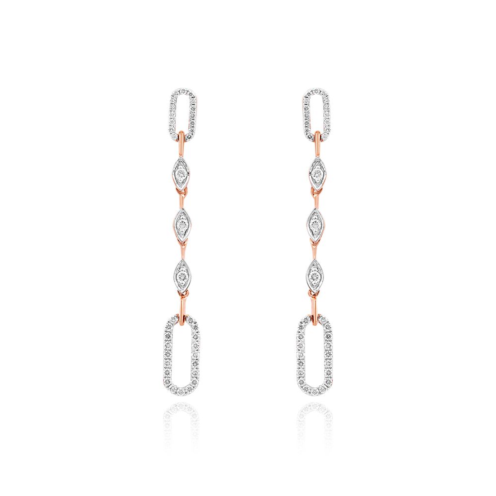 Gleam Diamond Long Earrings -All Jewellery-BSE25A01-D400X2B