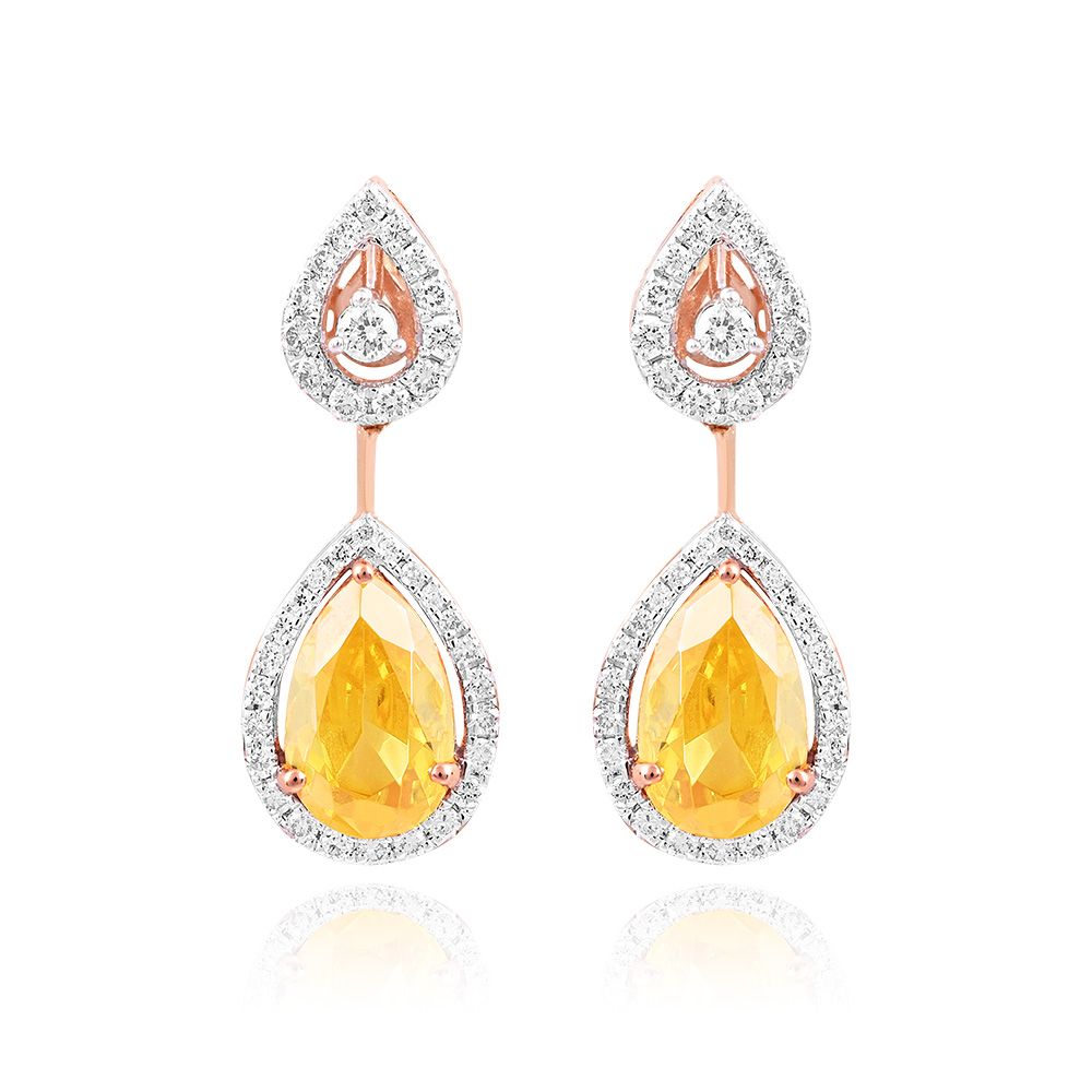 Glowing Diamond Drop Earrings -All Jewellery-BSE25A06-D444X2B