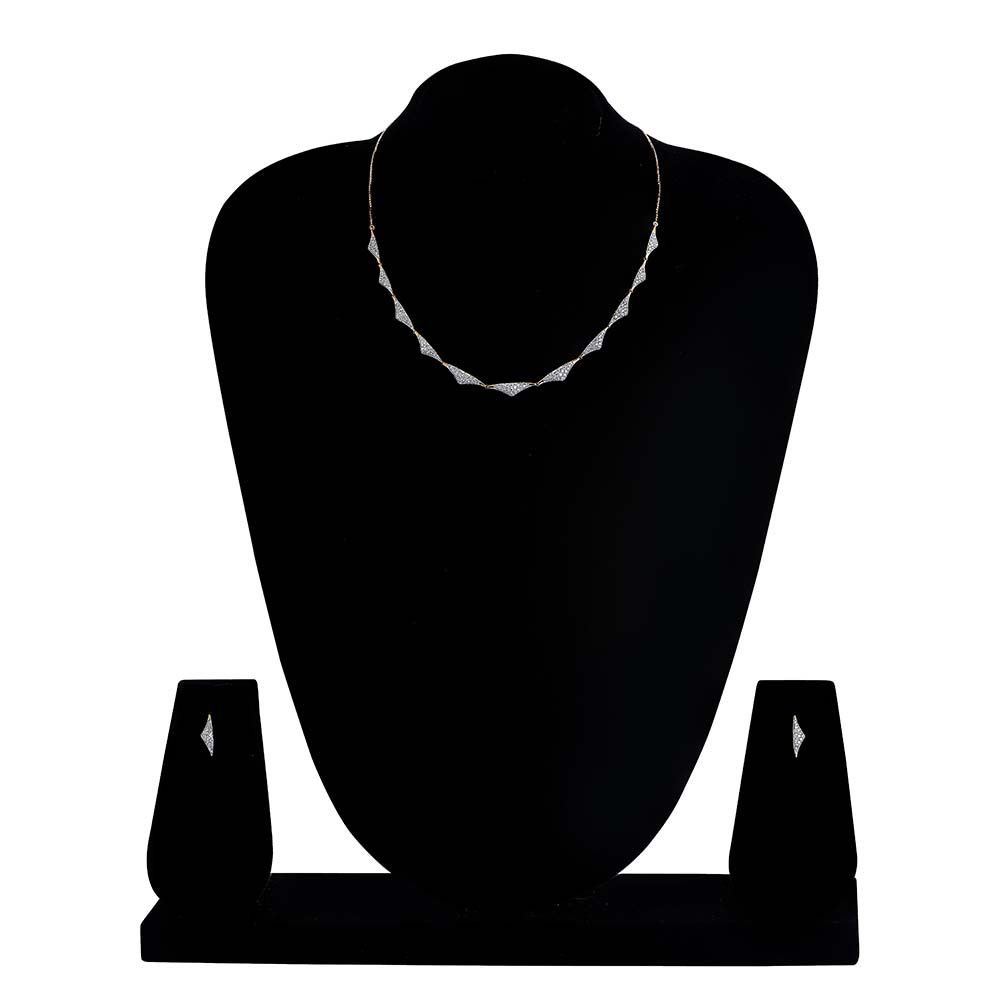 Stunning Delicate Diamond Necklace Set-Diamond-BNS23003-D400X0B