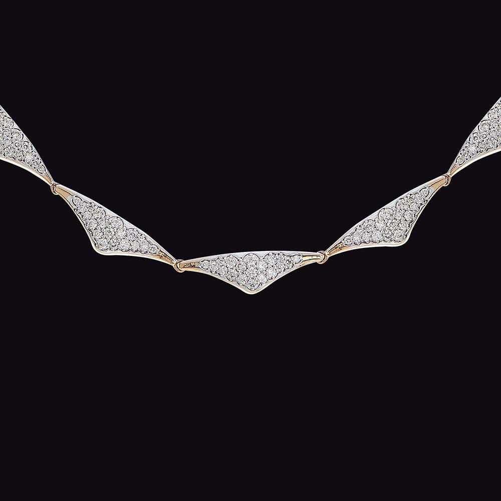 Stunning Delicate Diamond Necklace Set-Diamond-BNS23003-D400X0B