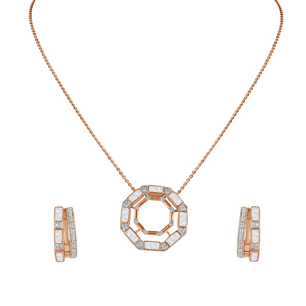 Fashionista Mother Of Pearl Diamond Jewellery Set-Diamond-BBX23039-D422X0B