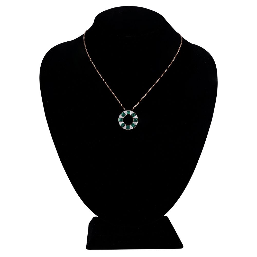 Trendy Rose Gold and Diamond Neckwear Set-All Jewellery-BNS23A04-D418X0B