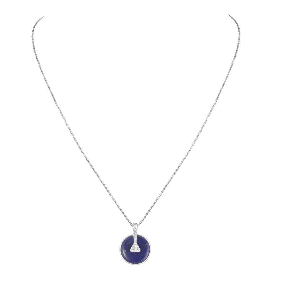 Exquisite Lapis Lazuli and Diamond Desired Necklace Set -All Jewellery-BNS23A09-D420X0B