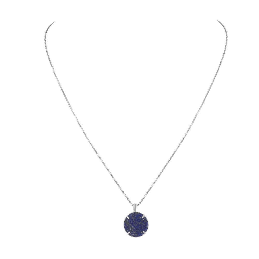 Luxurious Diamond and Lapis Lazuli Necklace-New Arrivals-BSN23A09-D420X1B
