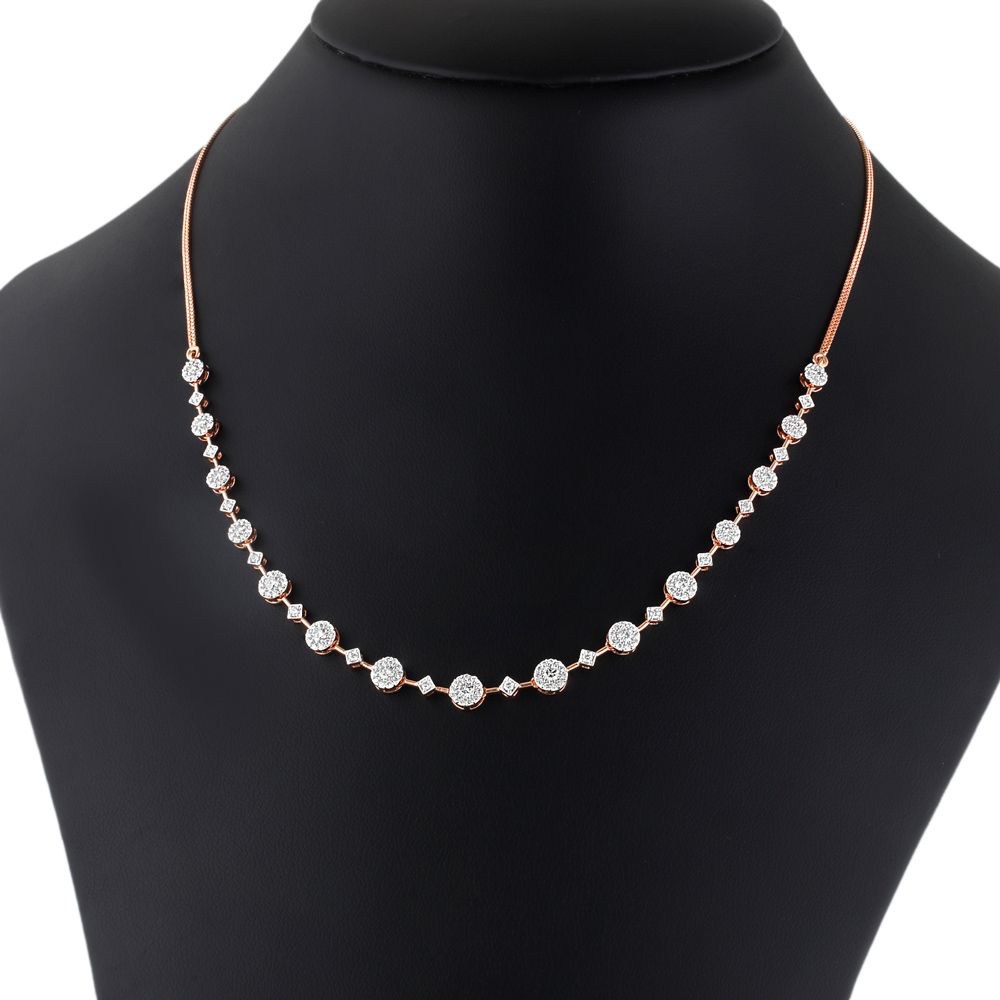 Radiant Rose Gold and Diamond Desired Necklace Set-Necklace Sets-BNS23A14-D400X0B