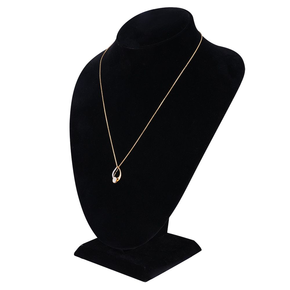 Refined Leaf Design Diamond Necklace-Necklaces-BSN24A04-D400R1B