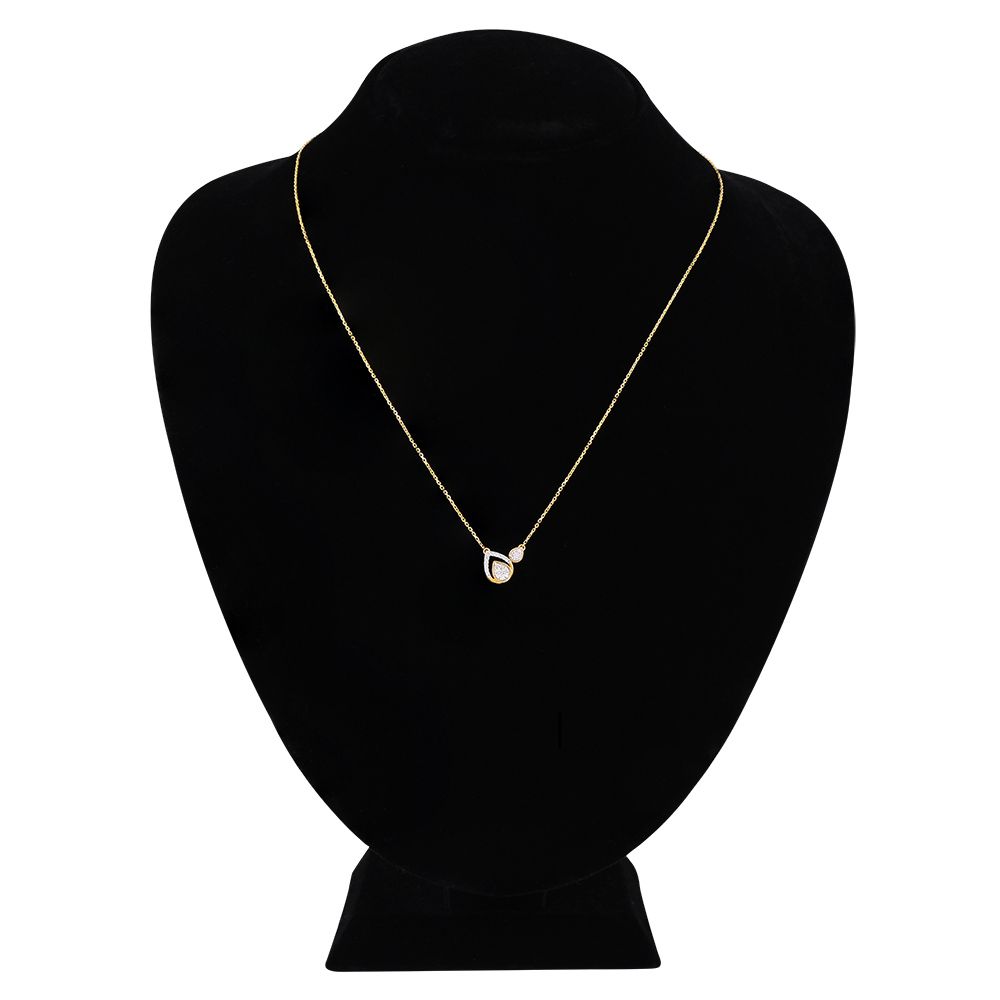 Ecletic Rose Gold and Diamond Necklace-Necklaces-BSN24A07-D400R1B