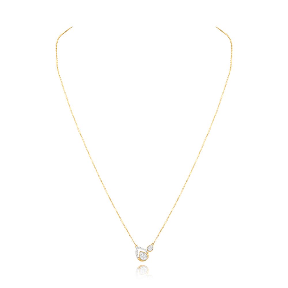 Ecletic Rose Gold and Diamond Necklace-Necklaces-BSN24A07-D400R1B