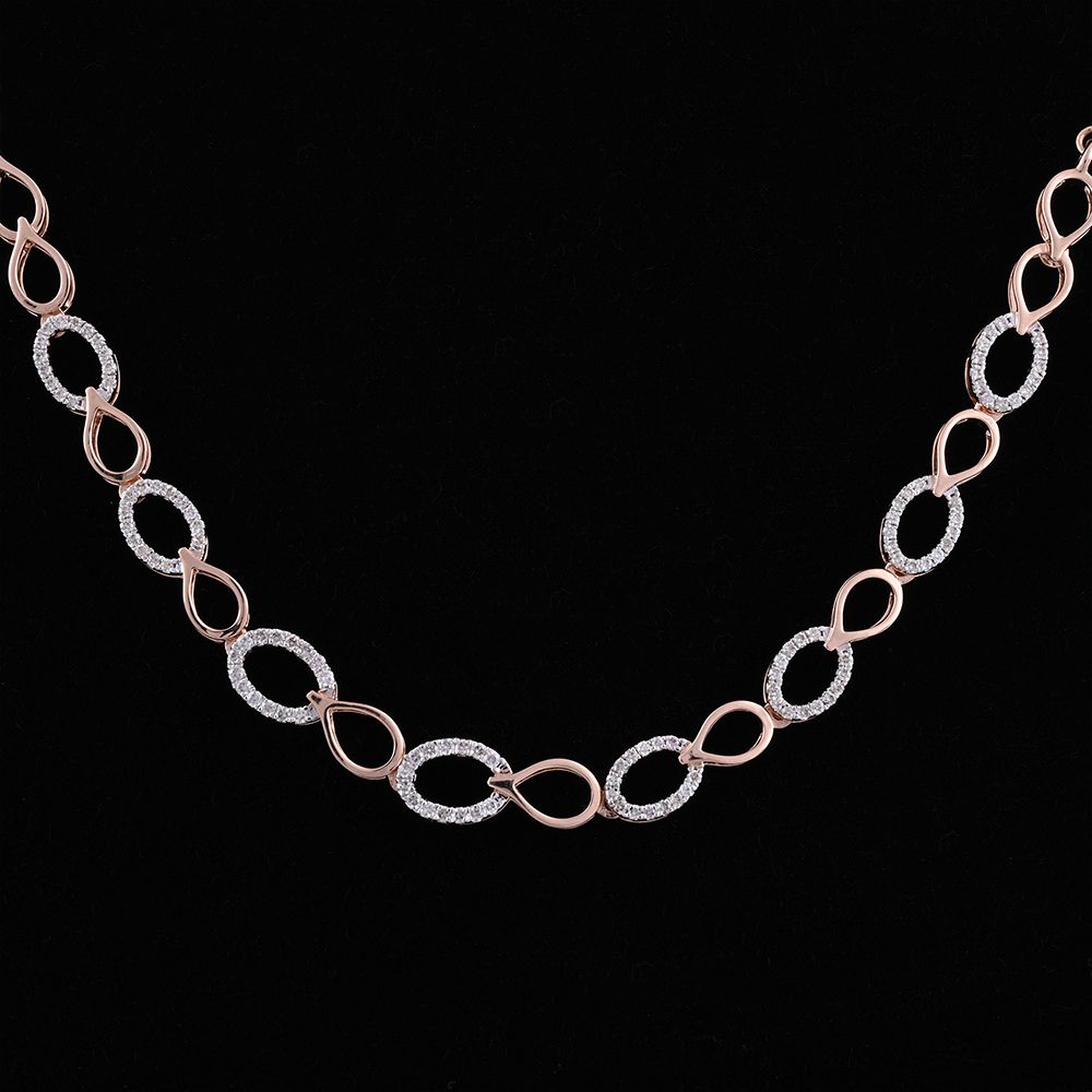 Geometric Design Diamond Necklace Set-All Jewellery-BNS24A09-D900X2C