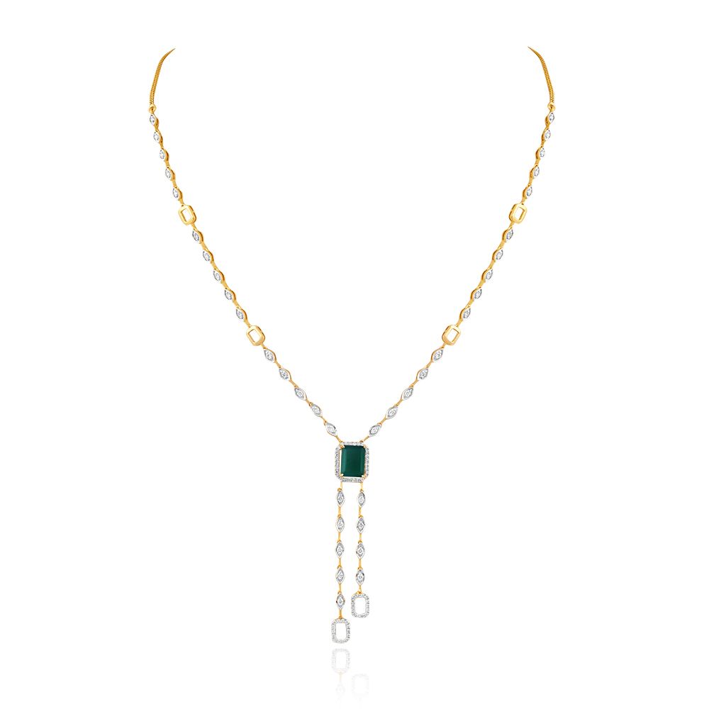 Green Brilliance Diamond Necklace -Diamond-BSN25A04-D424R1B