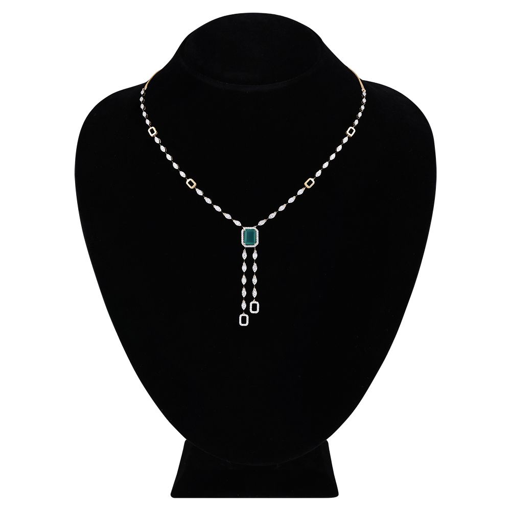 Green Brilliance Diamond Necklace -Diamond-BSN25A04-D424R1B