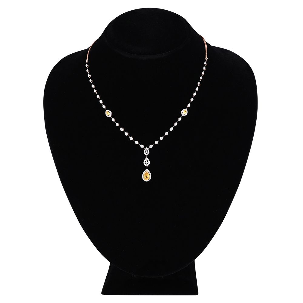 Glowing Diamond Lariat Necklace -All Jewellery-BSN25A06-D444X1B