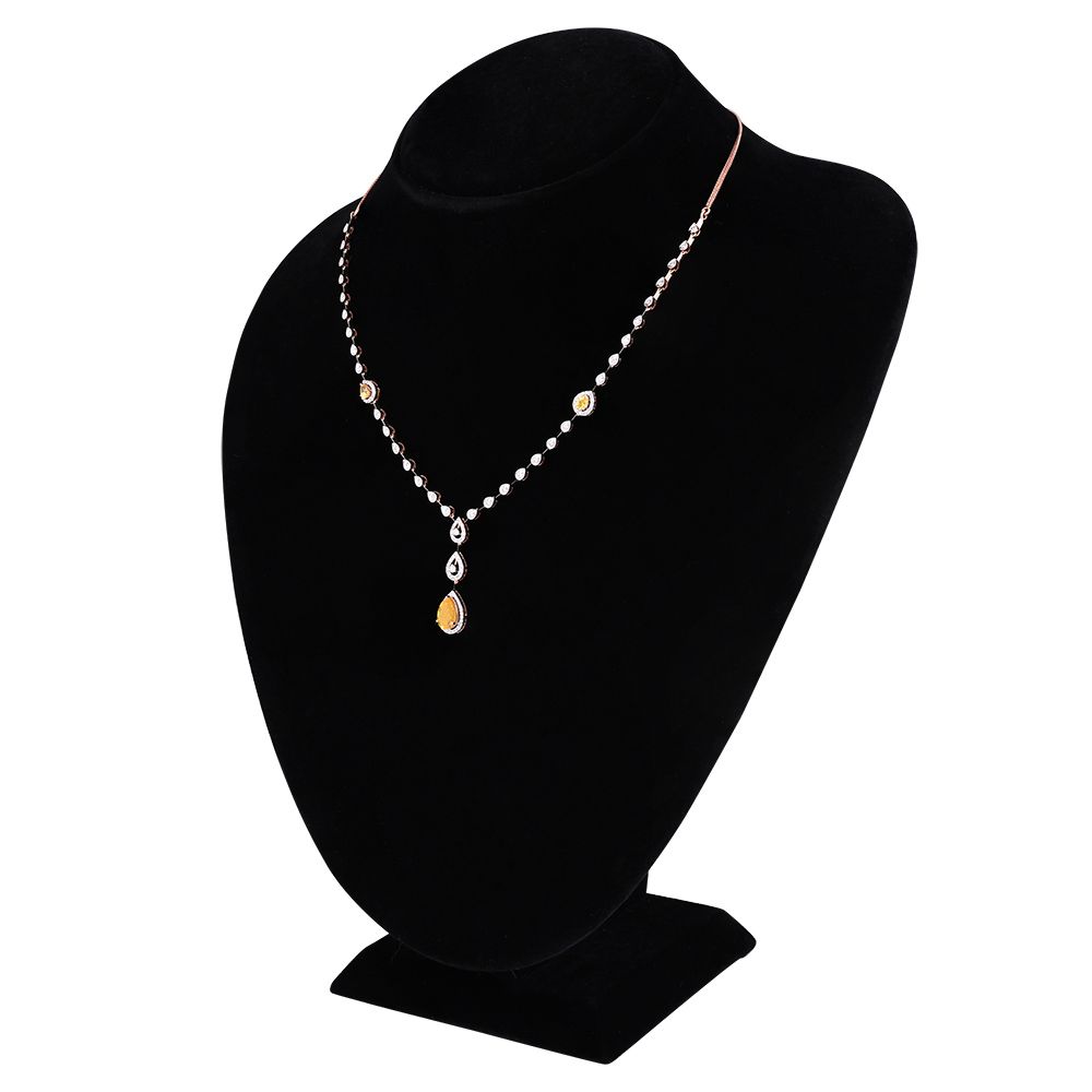 Glowing Diamond Lariat Necklace -All Jewellery-BSN25A06-D444X1B