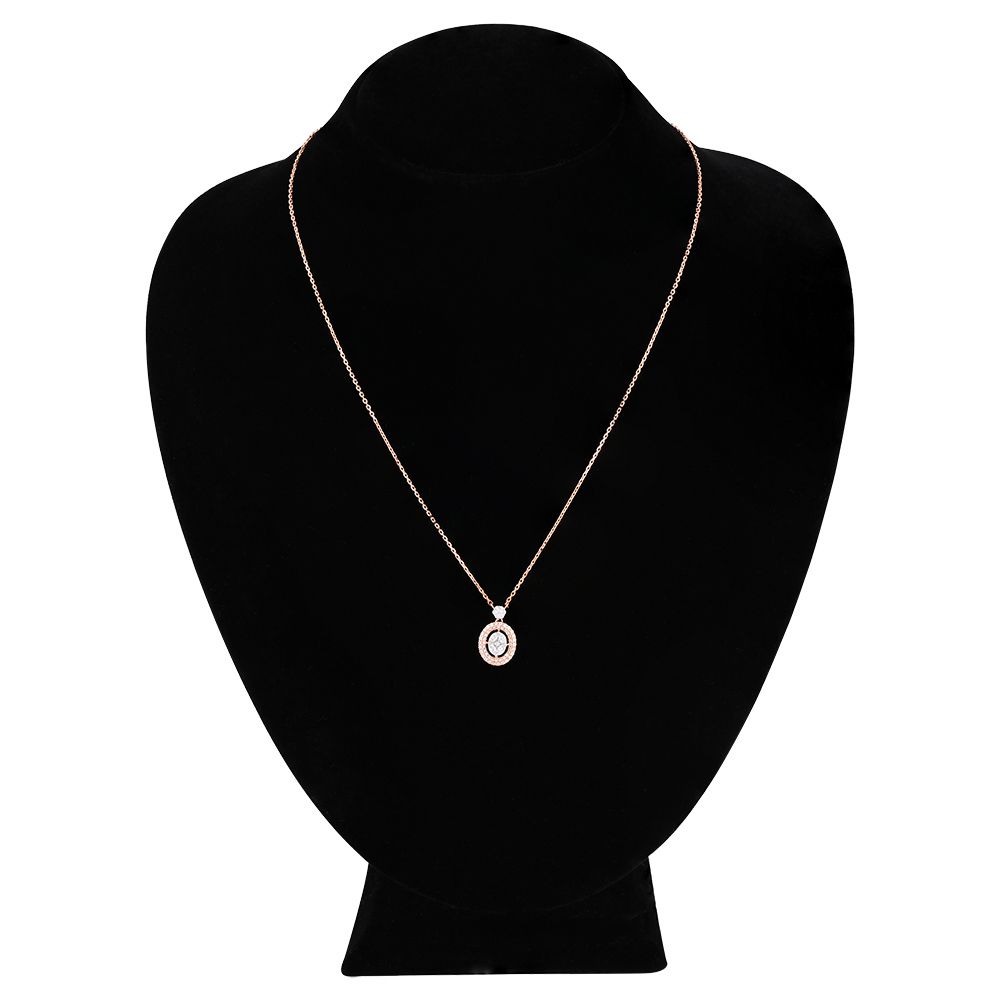 Radiant Halo Diamond Necklace-Necklaces-BSN25A10-D300X1B