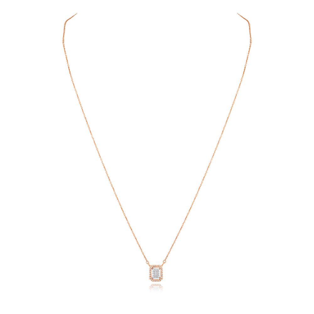 Modern Radiance Diamond Necklace-Necklaces-BSN25A15-D600X1B