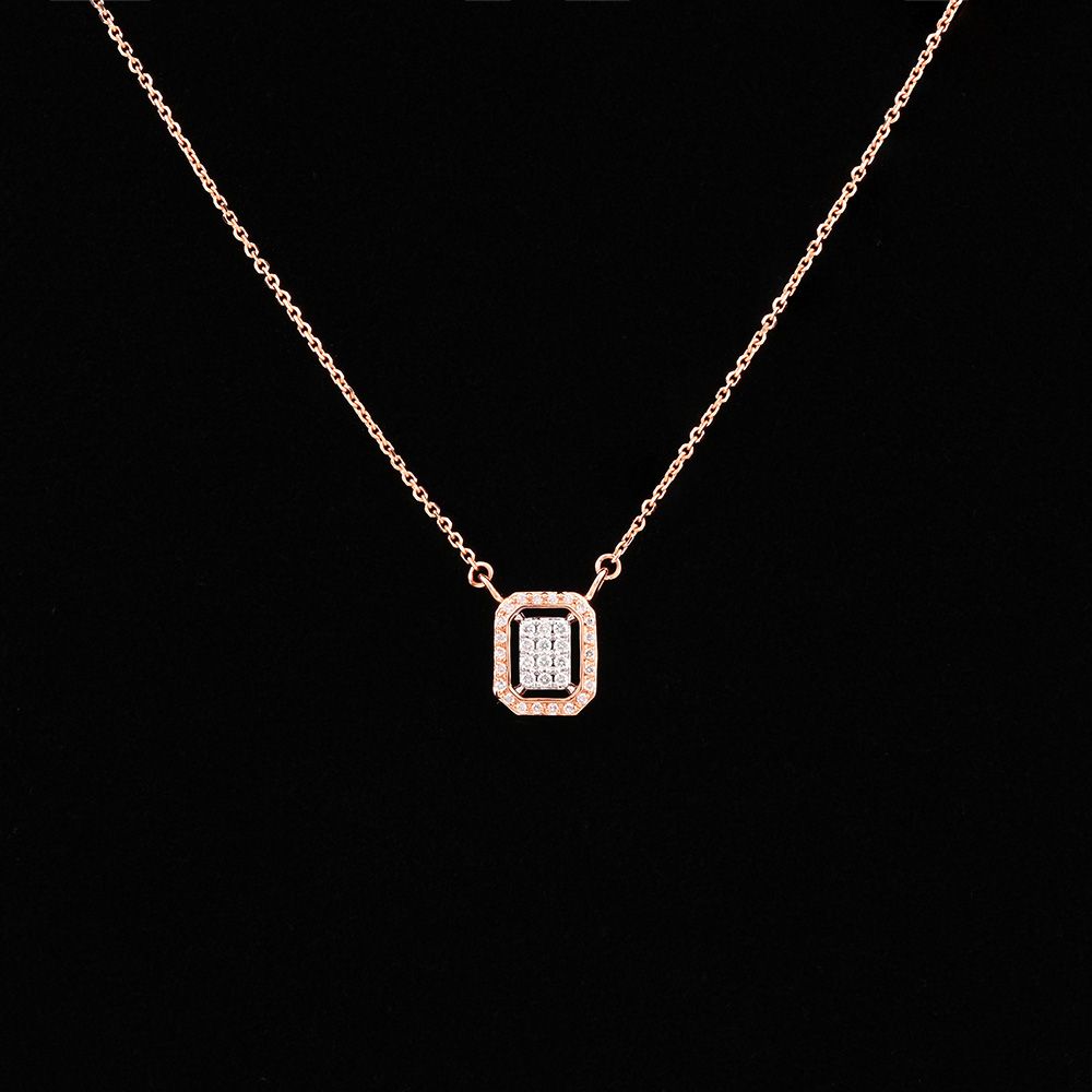 Modern Radiance Diamond Necklace-Necklaces-BSN25A15-D600X1B