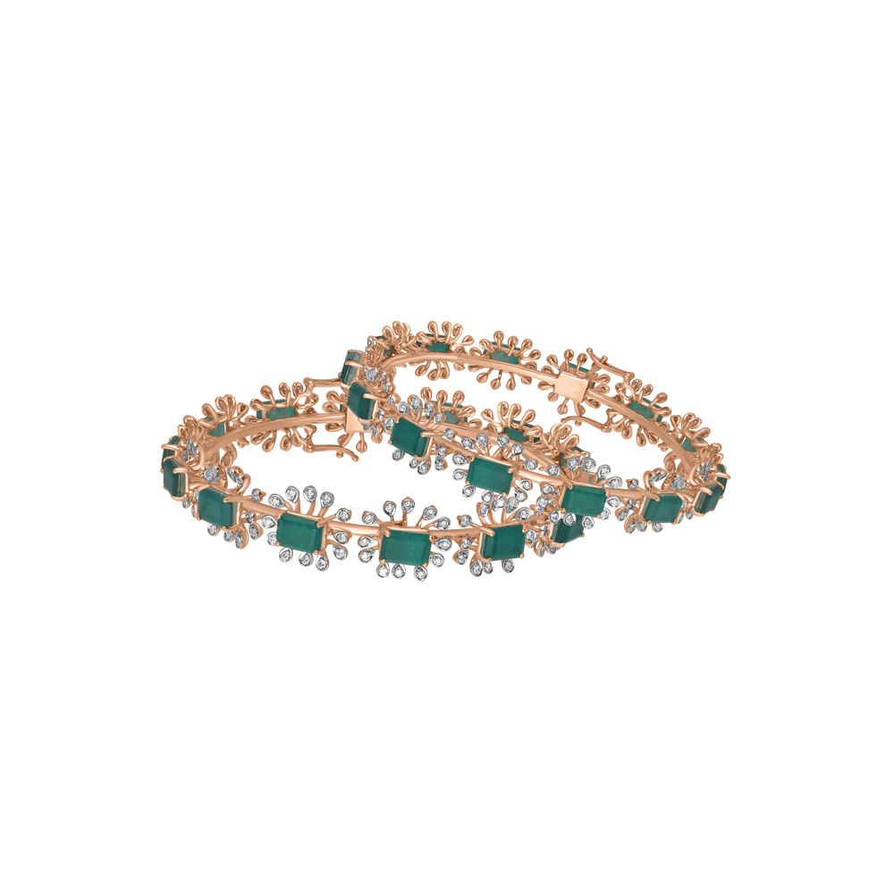 Emerald Enchantment Diamond Bangle-Diamond-CBA23A27