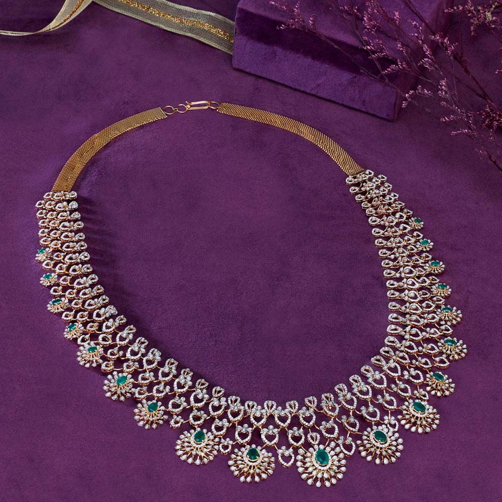 Emerald Dreamscape Diamond Necklace-Diamond-CNK23C02-D324R1B