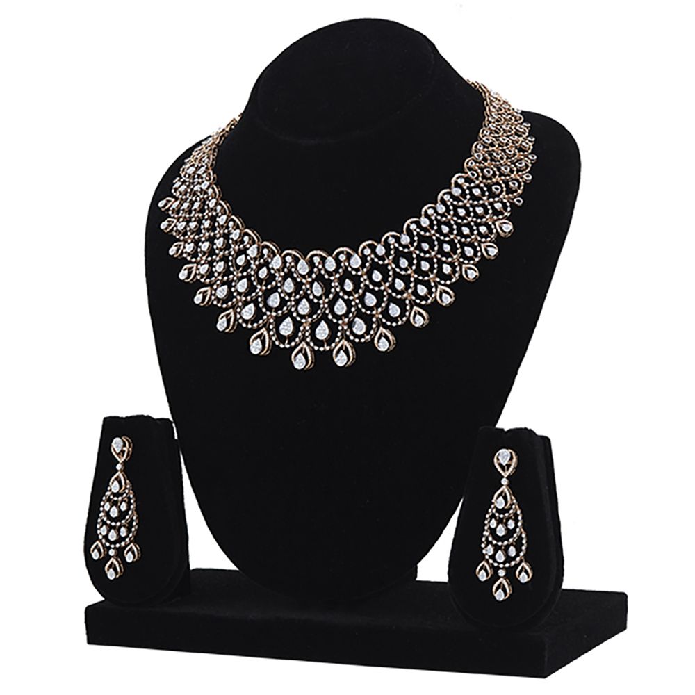 Majestic Brilliance Diamond Necklace Set-All Jewellery-CNS24A01-D300X0B