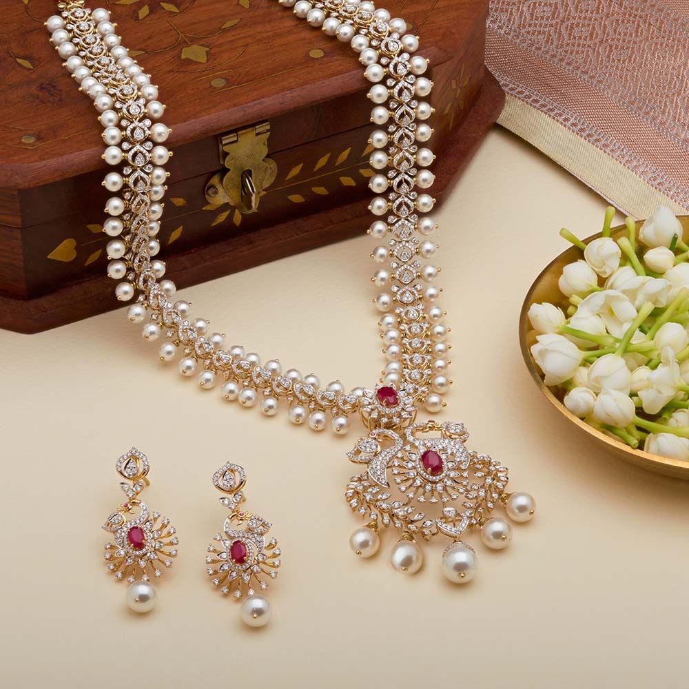 Eternal Brilliance Diamond Necklace Set-Necklace Sets-CNS24A02-D309R0B