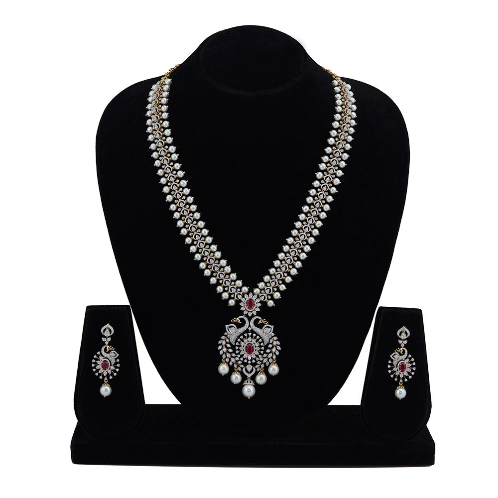 Eternal Brilliance Diamond Necklace Set-Necklace Sets-CNS24A02-D309R0B